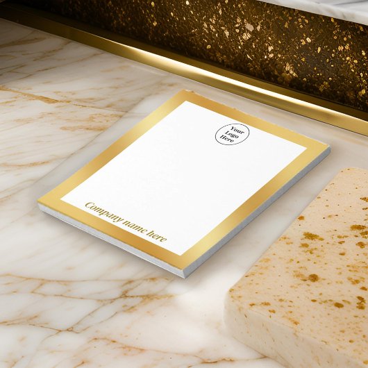 Bloc-notes métallisé or luxe