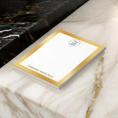 Bloc-notes métallisé or luxe