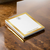 Bloc-notes métallisé or luxe