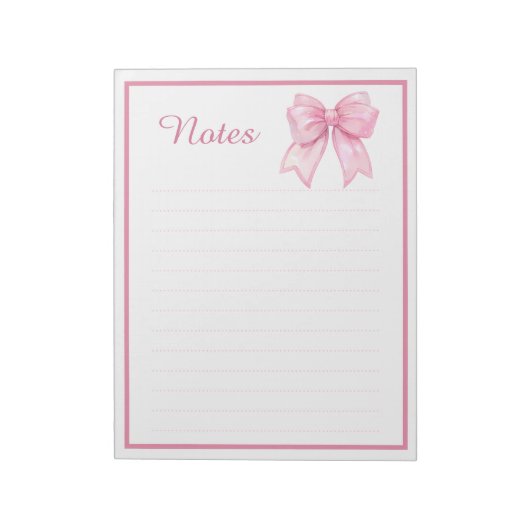 Bloc-notes mignon avec ruban rose (Tourné)