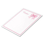 Bloc-notes mignon avec ruban rose (Incliné)