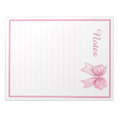 Bloc-notes mignon avec ruban rose (Devant)