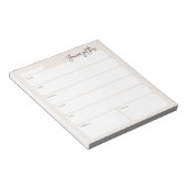 Bloc-notes minimal de planification hebdomadaire (Incliné)