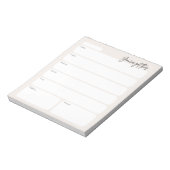 Bloc-notes minimal de planification hebdomadaire (Tourné)