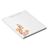 Bloc-notes minimal Feuilles d'automne (Incliné)