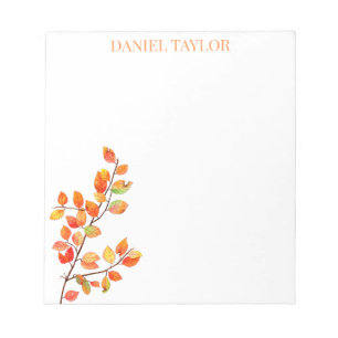 Bloc-notes minimal Feuilles d'automne