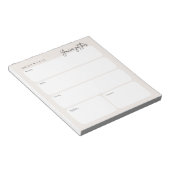 Bloc-notes minimal pour planificateur quotidien (Incliné)