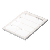 Bloc-notes minimal pour planificateur quotidien (Tourné)