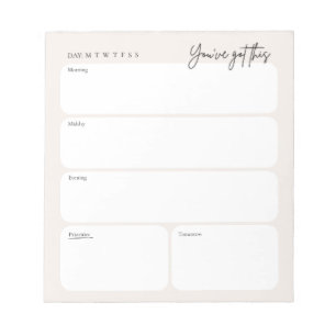 Bloc-notes minimal pour planificateur quotidien