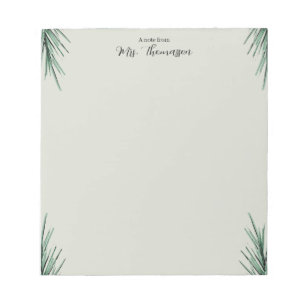 Bloc-notes minimal simple floral palmier pour ense