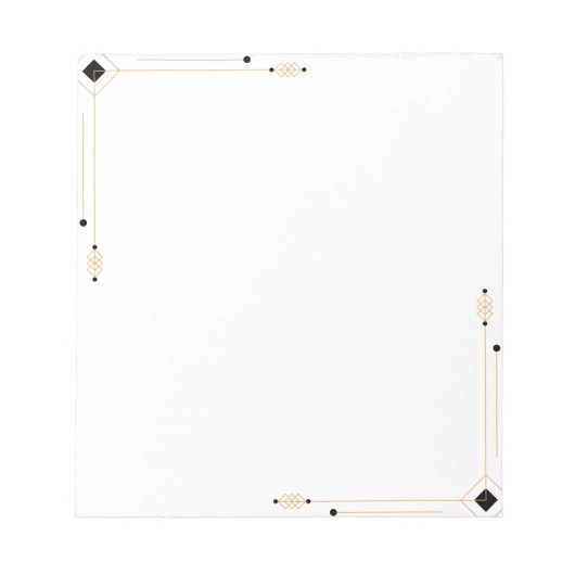 Bloc-notes minimaliste Art déco (Devant)