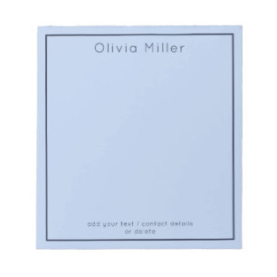 Bloc-notes minimaliste bleu ciel doux