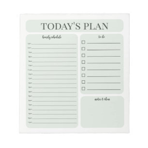 Bloc-notes minimaliste de planification quotidienn