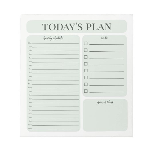 Bloc-notes minimaliste de planification quotidienn (Devant)