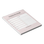 Bloc-notes minimaliste du planificateur hebdomadai (Incliné)