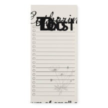 Bloc-notes minimaliste floral/Liste de tâches élég