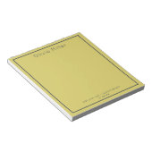 Bloc-notes minimaliste jaune chaud doux (Incliné)