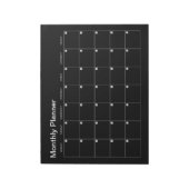 Bloc-notes minimaliste noir (Tourné)