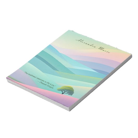 Bloc-notes minimaliste Pastel personnalisé (Tourné)