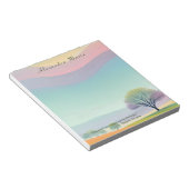 Bloc-notes minimaliste Pastel personnalisé (Incliné)