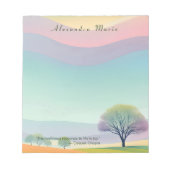 Bloc-notes minimaliste Pastel personnalisé (Devant)