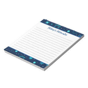 Bloc-notes Mitzvah - Étoile bleue foncée de David