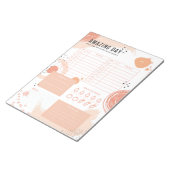Bloc-notes moderne Beige Peach Daily Planner (Incliné)