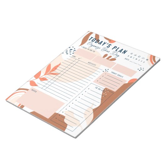 Bloc-notes moderne Brown-beige (Incliné)