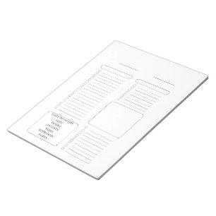 Bloc-notes moderne de liste de tâches quotidiennes