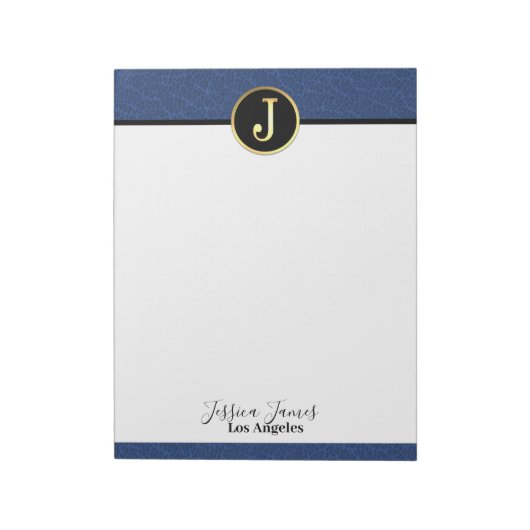 Bloc-notes moderne lettre J (Tourné)