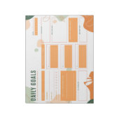 Bloc-notes moderne Orange-Green Daily Buts (Tourné)