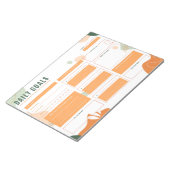 Bloc-notes moderne Orange-Green Daily Buts (Incliné)