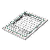 Bloc-notes moderne tendance Merry Christmas Bunco (Tourné)