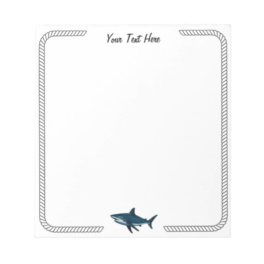 Bloc-notes moderne tendance requin vintage personn (Devant)