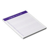 Bloc-notes moderne tendance violet une colonne Lis (Incliné)