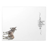 Bloc-notes monogramme aquarelle Ferme de l'âne (Devant)