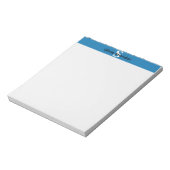 Bloc-notes Monogramme Bleu et Blanc (Tourné)