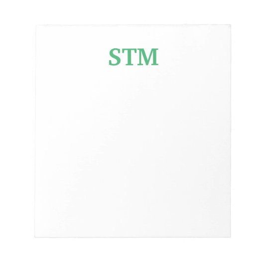 Bloc-notes Monogramme moderne (Devant)