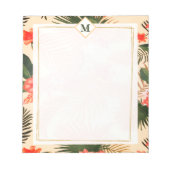 Bloc-notes monogramme plantes tropicales (Devant)