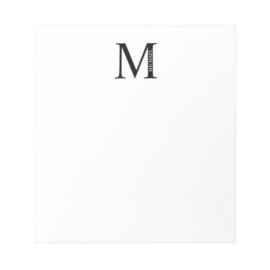 Bloc-notes monographique et nom personnalisé (Devant)