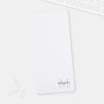 Bloc-notes monographique et nom personnalisé<br><div class="desc">Monogramme et nom personnalisés Le Bloc-notes comporte un nom personnalisé en gris et monogramme en gris clair comme arrière - plan,  dans le style de police serif classique,  sur arrière - plan blanc.</div>