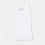 Bloc-notes monographique et nom personnalisé<br><div class="desc">Monogramme et nom personnalisés Le Bloc-notes comporte un nom personnalisé en gris et monogramme en gris clair comme arrière - plan,  dans le style de police serif classique,  sur arrière - plan blanc.</div>
