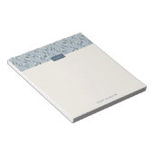 Bloc-notes Motif Boho Ikat Zig Zag - Bleu (Incliné)