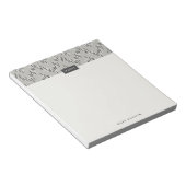 Bloc-notes Motif Boho Ikat Zig Zag - Gris (Incliné)