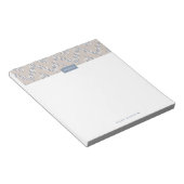 Bloc-notes Motif Boho Ikat Zig Zag - Taupe (Incliné)