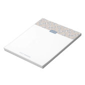 Bloc-notes Motif Boho Ikat Zig Zag - Taupe (Tourné)