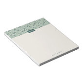 Bloc-notes Motif Boho Ikat Zig Zag - Turquoise (Incliné)