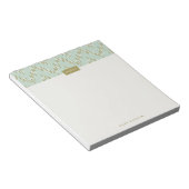 Bloc-notes Motif Boho Ikat Zig Zag - Vert (Incliné)