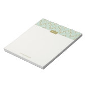 Bloc-notes Motif Boho Ikat Zig Zag - Vert (Tourné)