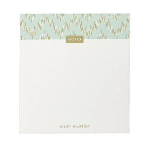 Bloc-notes Motif Boho Ikat Zig Zag - Vert